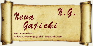 Neva Gajicki vizit kartica